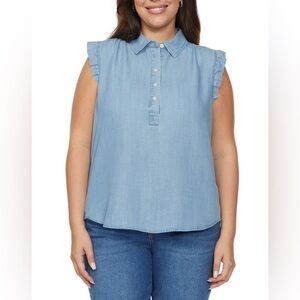 LOFT Ruffle Trim Blouse NWT ✨ Feminine Chic Staple